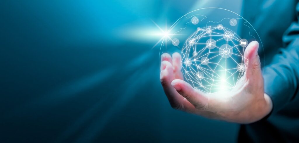 businessman-holding-of-global-data-network-and-soc
